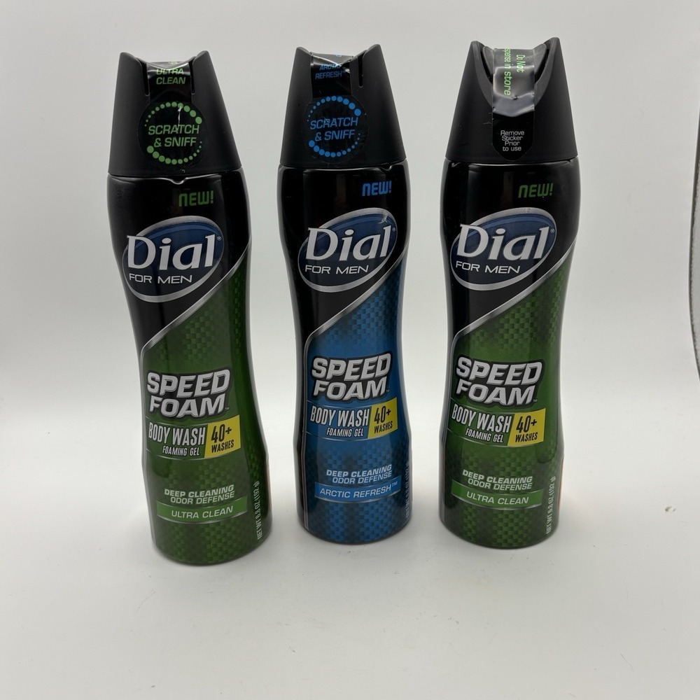 3X Dial  Speed Foam Body Wash Deep Cleaning Odor Defense Foam gel 6.8 OZ‎ Ea